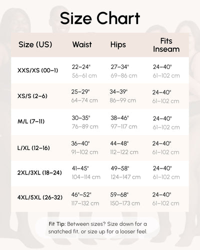 Irazia 07 size chart (reference a refaire)