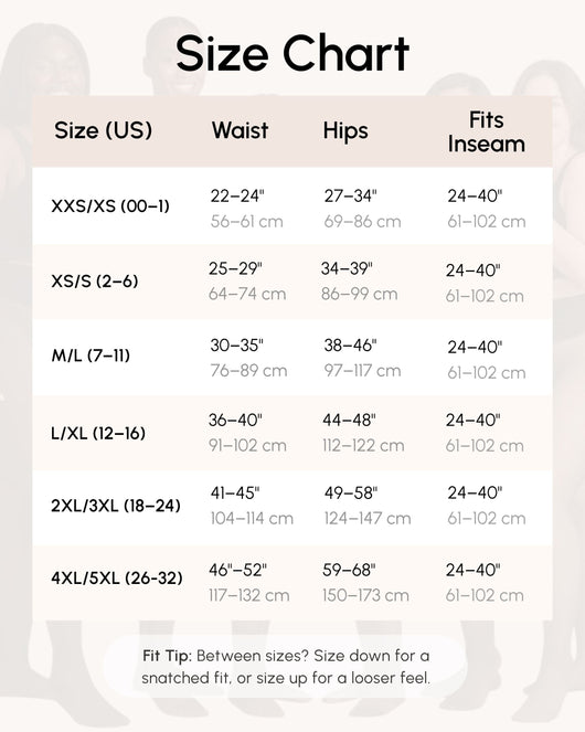 Irazia 07 size chart (reference a refaire)