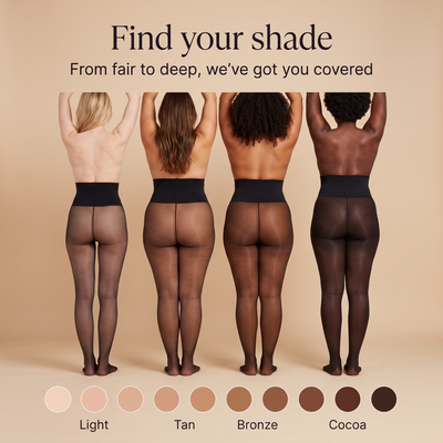Find your shade: Light, Tan, Bronze, Cocoa