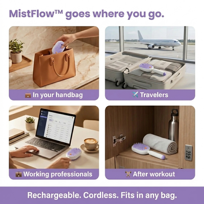 MistFlow™ — The 5-in-1 Hydrating Massage Brush